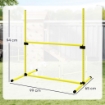 SET 4 OSTACOLI AGILITY DOG PER ADDESTRAMENTO CANI AD ALTEZZA REGOLABILE CON BORSA DA TRASPORTO, GIALLO