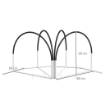 SET AGILITY DOG 4 PEZZI CON 4 PICCHETTI E BORSA DA TRASPORTO, 89X69X99 CM, BIANCO E NERO
