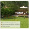 SET AGILITY DOG CON ANELLO E BARRA PER SALTO, PALETTI SLALOM, FISCHIETTO, PALLINE E BORSA, ARANCIONE