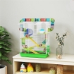GABBIA PER CRICETI A 5 PIANI CON TUBI COLORATI, RUOTA, CASETTA E ACCESSORI, 47X30X59 CM, VERDE