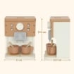 SET MACCHINA DEL CAFFÞ GIOCATTOLO IN LEGNO PER BAMBINI DA 3 ANNI CON ACCESSORI, MARRONE