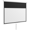 TELO PROIETTORE 80" 16:9 CON CORDA DI REGOLAZIONE, IN PLASTICA E METALLO, 187X8X150 CM, BIANCO