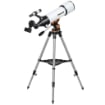 TELESCOPIO ASTRONOMICO 80MM CON MONTATURA AZ, 2 LENTI OCULARI E ADATTATORE SMARTPHONE, 92X92X130 CM, BIANCO E NERO