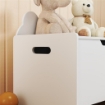BAULE PORTAGIOCHI IN LEGNO A FORMA DI ORSO E CAPACITÓ 20 KG 60X38X48 CM, BIANCO