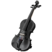 VIOLINO 4/4 IN LEGNO DI ABETE E ACERO CON CUSTODIA, ARCO, SPALLIERA E PECE, NERO