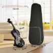 VIOLINO 4/4 IN LEGNO DI ABETE E ACERO CON CUSTODIA, ARCO, SPALLIERA E PECE, NERO