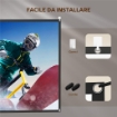 TELO PER PROIETTORE 100" 16:9 HD 4K/8K PIEGHEVOLE E PORTATILE, ANTIPIEGA E LAVABILE, DOPPIA FACCIATA, BIANCO