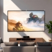 TELO PER PROIETTORE 100" 16:9 HD 4K/8K PIEGHEVOLE E PORTATILE, ANTIPIEGA E LAVABILE, DOPPIA FACCIATA, BIANCO