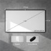 TELO PER PROIETTORE 100" 16:9 HD 4K/8K PIEGHEVOLE E PORTATILE, ANTIPIEGA E LAVABILE, DOPPIA FACCIATA, BIANCO