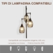 LAMPADA DA TERRA INDUSTRIALE CON 3 PARALUMI E INTENSITÓ REGOLABILE, IN ACCIAIO, 30X30X170.5 CM, NERO
