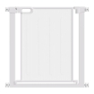 CANCELLINO PER CANI REGOLABILE CON CHIUSURA AUTOMATICA, ACCIAIO E ABS, 75-82X76 CM, BIANCO