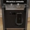 LAMPADA DA TERRA CON RIPIANI, LUCE REGOLABILE, INTERRUTTORE A PEDALE E PORTE USB, NERO