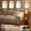 LAMPADA DA TERRA CON RIPIANI, LUCE REGOLABILE, INTERRUTTORE A PEDALE E PORTE USB, MARRONE