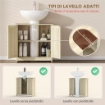 MOBILE SOTTOLAVABO A 2 ANTE CON RIPIANO REGOLABILE E INTAGLIO A U, 60X30X60 CM, ROVERE
