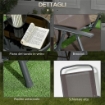 SET DA GIARDINO 3 PEZZI CON 2 SEDIE 53.5X64X93 CM E TAVOLINO DA CAFFÞ Ï45X50 CM, IN METALLO, MARRONE