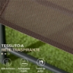 SET DA GIARDINO 3 PEZZI CON 2 SEDIE 53.5X64X93 CM E TAVOLINO DA CAFFÞ Ï45X50 CM, IN METALLO, MARRONE