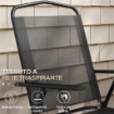 SET DA GIARDINO 3 PEZZI CON 2 SEDIE 53.5X64X93 CM E TAVOLINO DA CAFFÈ 45X50 CM, IN METALLO, NERO