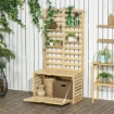 CASSAPANCA DA GIARDINO CON TRALICCIO E 4 RIPIANI IN LEGNO CON CHIUSURA MAGNETICA, 80X45X160 CM