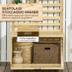 CASSAPANCA DA GIARDINO CON TRALICCIO E 4 RIPIANI IN LEGNO CON CHIUSURA MAGNETICA, 80X45X160 CM