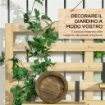CASSAPANCA DA GIARDINO CON TRALICCIO E 4 RIPIANI IN LEGNO CON CHIUSURA MAGNETICA, 80X45X160 CM