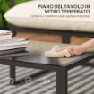 SET DA GIARDINO 4 PEZZI CON DIVANETTO, 2 POLTRONE E TAVOLINO, IN ACCIAIO, POLIESTERE E COTONE PP, BEIGE E GRIGIO