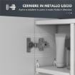 SPECCHIERA BAGNO CON ARMADIETTO 3 ANTE SOFT CLOSE E RIPIANI REGOLABILI, 90X15X75 CM, BIANCO