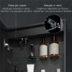 ARMADIETTO BAGNO CON SPECCHIERA, LUCI LED REGOLABILI E FUNZIONE ANTI-APPANNAMENTO, NERO