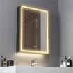 ARMADIETTO BAGNO CON SPECCHIERA, LUCI LED REGOLABILI E FUNZIONE ANTI-APPANNAMENTO, NERO