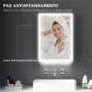 ARMADIETTO BAGNO CON SPECCHIERA, LUCI LED REGOLABILI E FUNZIONE ANTI-APPANNAMENTO, NERO