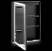 ARMADIETTO BAGNO CON SPECCHIERA, LUCI LED REGOLABILI E FUNZIONE ANTI-APPANNAMENTO, NERO