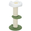 ALBERO TIRAGRAFFI PER GATTI ALTO 92 CM CON PALO IN SISAL E LETTINO A FORMA DI FIORE, VERDE