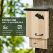SET DI 3 CASETTE PER PIPISTRELLI IN LEGNO DI ABETE PER ESTERNI, 25X6X37.5 CM, LEGNO NATURALE