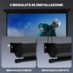 TELO PER PROIETTORE 84" FORMATO 4:3, ANGOLO DI 160 GRADI E MONTAGGIO A SOFFITTO O PARETE, NERO