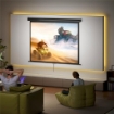 TELO PER PROIETTORE 84" FORMATO 4:3, ANGOLO DI 160 GRADI E MONTAGGIO A SOFFITTO O PARETE, NERO