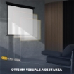 TELO PER PROIETTORE 84" FORMATO 4:3, ANGOLO DI 160 GRADI E MONTAGGIO A SOFFITTO O PARETE, NERO