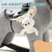 CAVALLO A DONDOLO CON SUONI PER BAMBINI DA 2-5 ANNI E ANIMALE DI PELUCHE INCLUSO, LEGNO E ACCIAIO, GRIGIO
