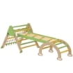 GIOCO PER BAMBINI 8 IN 1 CON TRIANGOLO, PARETE LISCIA E ARCO, IN LEGNO DI PIOPPO E PINO, 191.5X74.5X63 CM