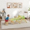 GIOCO PER BAMBINI 8 IN 1 CON TRIANGOLO, PARETE LISCIA E ARCO, IN LEGNO DI PIOPPO E PINO, 191.5X74.5X63 CM