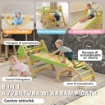 GIOCO PER BAMBINI 8 IN 1 CON TRIANGOLO, PARETE LISCIA E ARCO, IN LEGNO DI PIOPPO E PINO, 191.5X74.5X63 CM