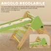 GIOCO PER BAMBINI 8 IN 1 CON TRIANGOLO, PARETE LISCIA E ARCO, IN LEGNO DI PIOPPO E PINO, 191.5X74.5X63 CM