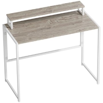SCRIVANIA PIEGHEVOLE SALVASPAZIO CON STAND PER MONITOR RIMOVIBILE, 100X48X87.5 CM, LEGNO