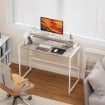 SCRIVANIA PIEGHEVOLE SALVASPAZIO CON STAND PER MONITOR RIMOVIBILE, 100X48X87.5 CM, LEGNO