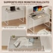 SCRIVANIA PIEGHEVOLE SALVASPAZIO CON STAND PER MONITOR RIMOVIBILE, 100X48X87.5 CM, LEGNO