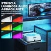 SCRIVANIA GAMING CON SPAZI PORTAOGGETTI E 2 SUPPORTI PER MONITOR, IN LEGNO E ACCIAIO, 165X80X91.5 CM, NERO