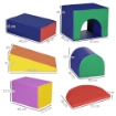 SET DA GIOCO PER BAMBINI 12-36 MESI DA 7 BLOCCHI MULTICOLORE IN PU E EPE, 170X130X40 CM