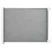 CANCELLINO PER CANI ESTENSIBILE FINO A 115 CM, IN POLIESTERE E ACCIAIO, 115X82.5 CM, BIANCO E GRIGIO