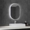 SPECCHIO BAGNO LED ANTIAPPANNAMENTO CON LUMINOSITÀ REGOLABILE, IN VETRO E ALLUMINIO, 81X51X4.5 CM