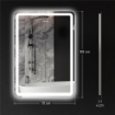 SPECCHIO BAGNO CON INTERRUTTORE TOUCH, LUCE LED A 3 TEMPERATURE E ANTIAPPANNAMENTO, 70X100CM