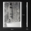 SPECCHIO DA BAGNO CON LUCE LED A 3 COLORI E FUNZIONE MEMORY, IN VETRO TEMPERATO, 70X50X3 CM, ARGENTO