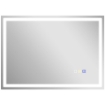 SPECCHIO BAGNO ANTIAPPANNANTE CON LUCE LED REGOLABILE, SPEAKER BLUETOOTH, PULSANTI TOUCH, 50X70 CM